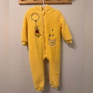 Disney Pooh Bear Little Sleepies Sherpa One Piece Outerwear 18-24 Romper